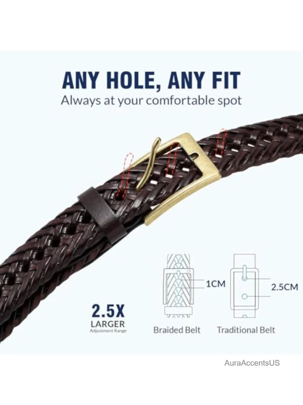 Handmade Braided Leather Belt, Woven Casual Dress Belt, Single Prong Buckle,